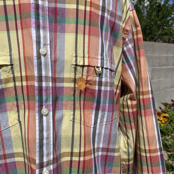 46664 It's in our Hands Colorful Plaid Button Down Shirt Mens Large N.Mandela 41 - Picture 4 of 16
